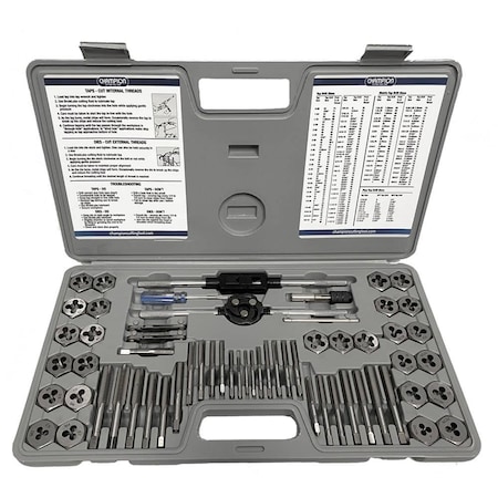 Champion Cutting Tool 58 Piece 302 Plug Taps & CS30Hex Dies Set, CHA CHA CS60P